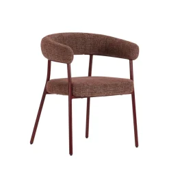 LORA Lot de 2 fauteuils en tissu et métal