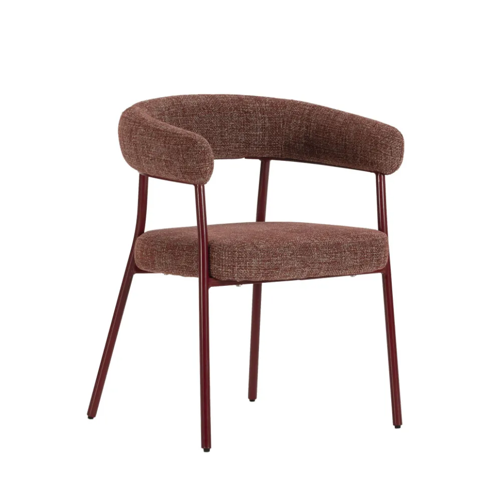 LORA Lot de 2 fauteuils en tissu et métal