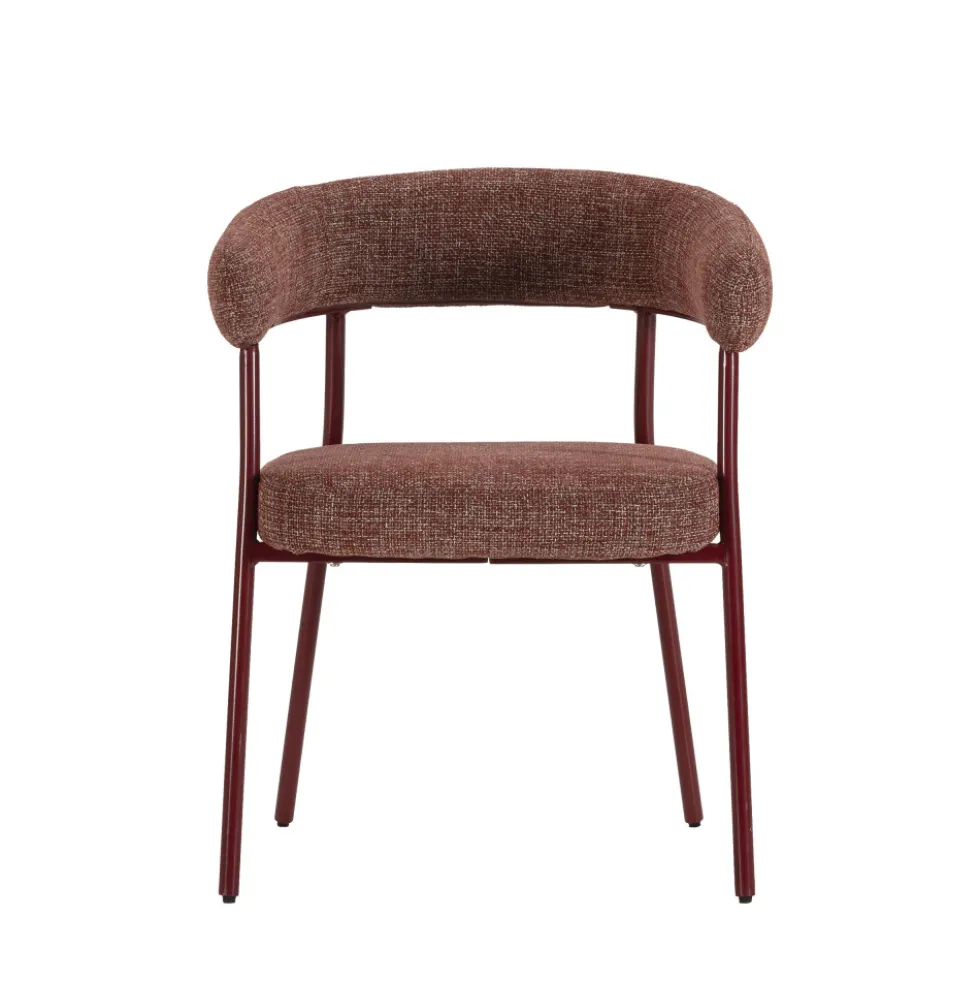 LORA Lot de 2 fauteuils en tissu et métal