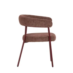 LORA Lot de 2 fauteuils en tissu et métal