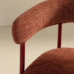LORA Lot de 2 fauteuils en tissu et métal