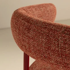 LORA Lot de 2 fauteuils en tissu et métal