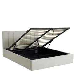 LOU Lit coffre en tissu 160x200cm