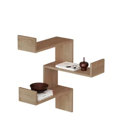 LUCIA Étagère d'angle murale en bois L60cm