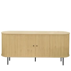 LUCIE Buffet aux portes coulissantes en bois et métal L160cm