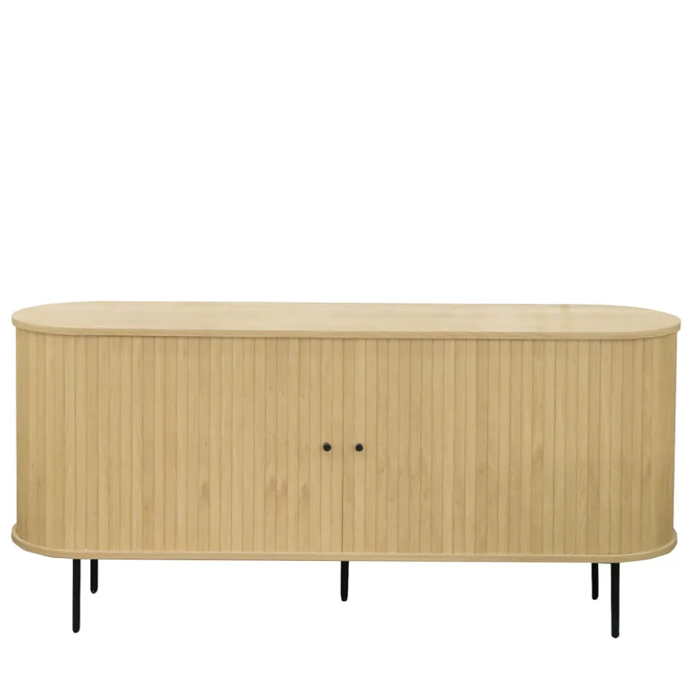 LUCIE Buffet aux portes coulissantes en bois et métal L160cm