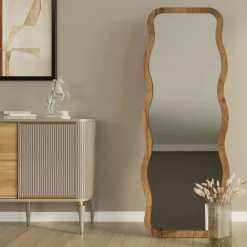 LUNA Miroir sur pieds en bois 50x160cm