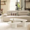 LUNA Table basse organique en fibre de ciment L120cm