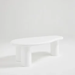 LUNA Table basse organique en fibre de ciment L120cm