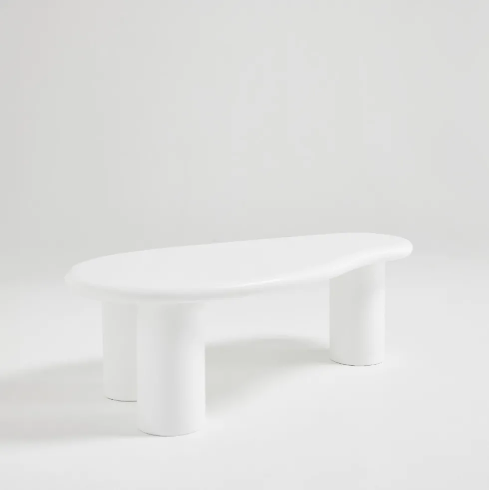 LUNA Table basse organique en fibre de ciment L120cm
