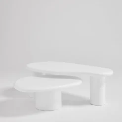LUNA Table basse organique en fibre de ciment L120cm