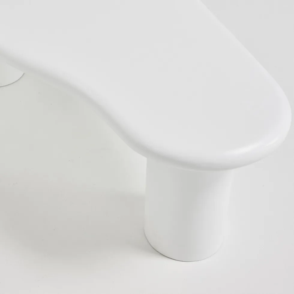 LUNA Table basse organique en fibre de ciment L120cm