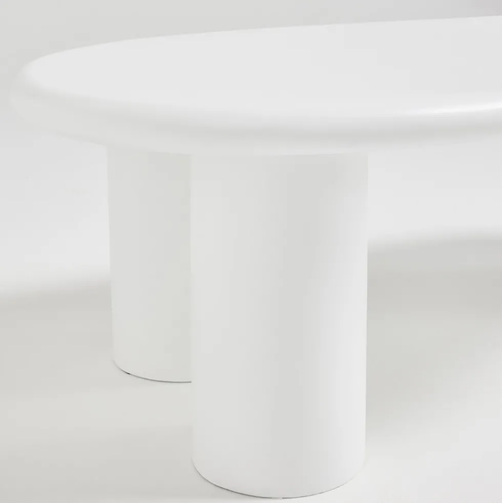 LUNA Table basse organique en fibre de ciment L120cm
