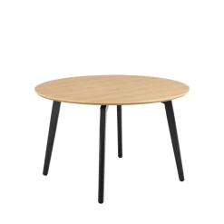 LUNKA Table à manger 4 personnes ronde en bois ø120cm