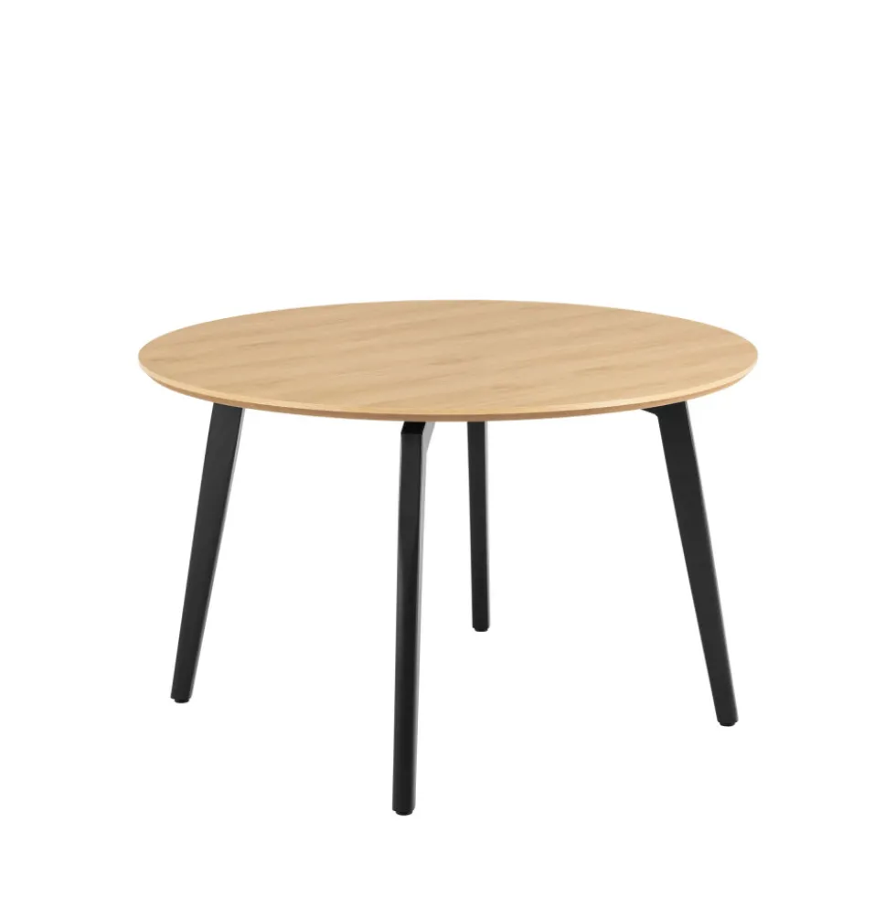 LUNKA Table à manger 4 personnes ronde en bois ø120cm