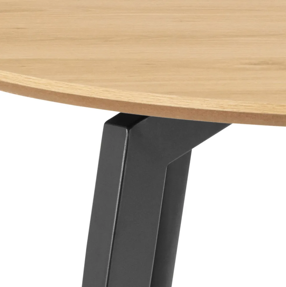 LUNKA Table à manger 4 personnes ronde en bois ø120cm