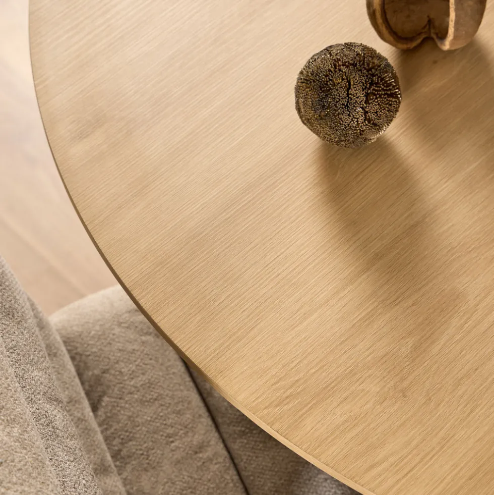 LUNKA Table à manger 4 personnes ronde en bois ø120cm