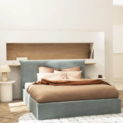 MAC BETH Lit coffre en tissu 160x200cm