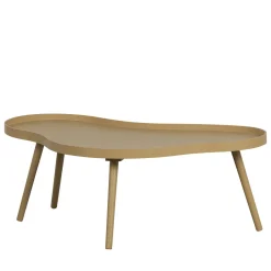 MAE Table basse de forme organique en bois 100x35cm