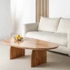 MALANG Table basse organique en bois massif d'acacia