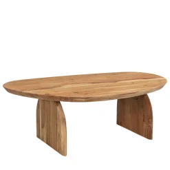 MALANG Table basse organique en bois massif d'acacia