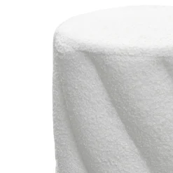 MALLOW Pouf rond en tissu bouclette ø37cm