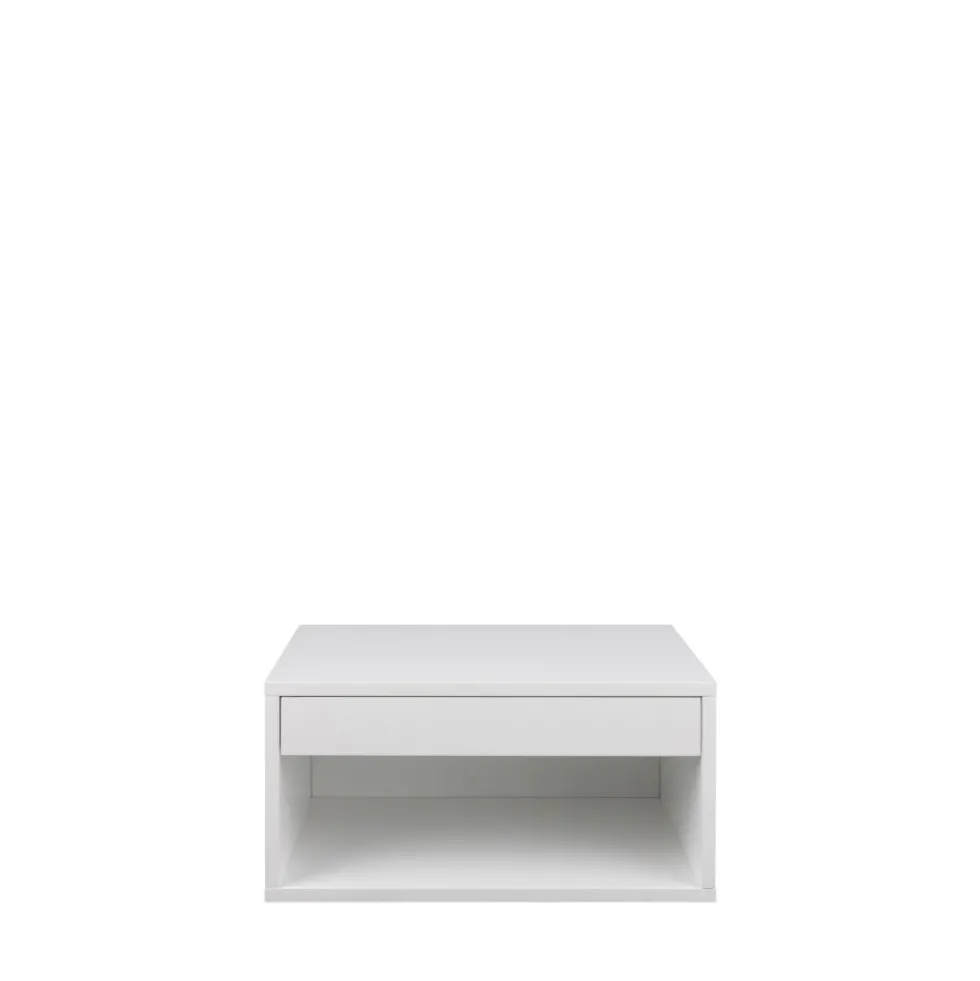 MANO Table de chevet murale 1 niche, 1 tiroir en bois