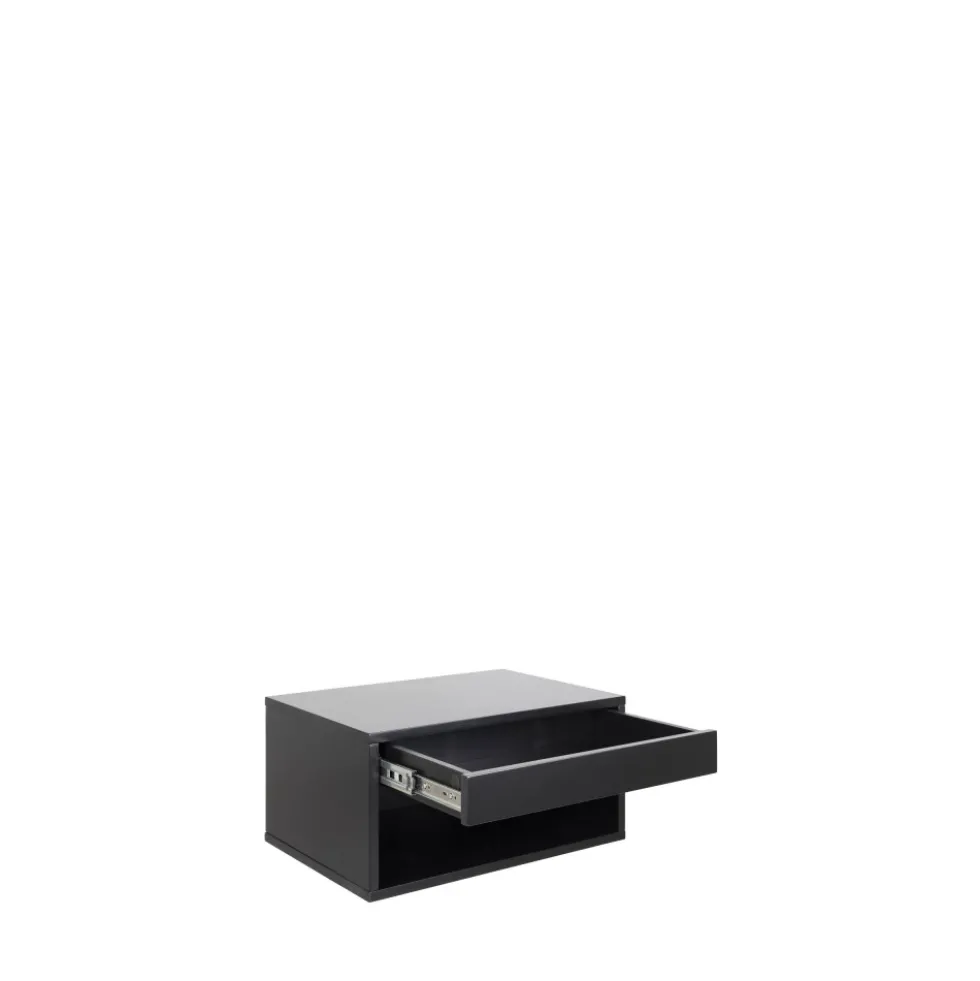 MANO Table de chevet murale 1 niche, 1 tiroir en bois