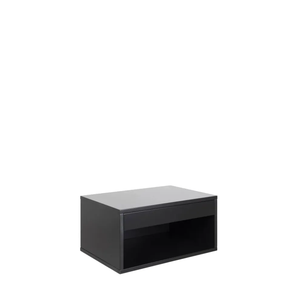 MANO Table de chevet murale 1 niche, 1 tiroir en bois