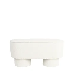 MARCOS Banc arrondi en tissu bouclette L93cm