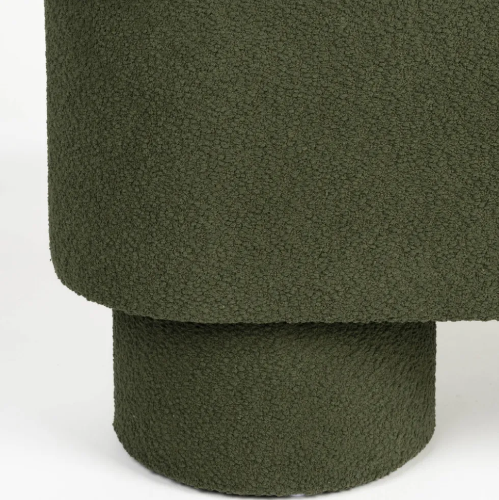 MARCOS Banc arrondi en tissu bouclette L93cm