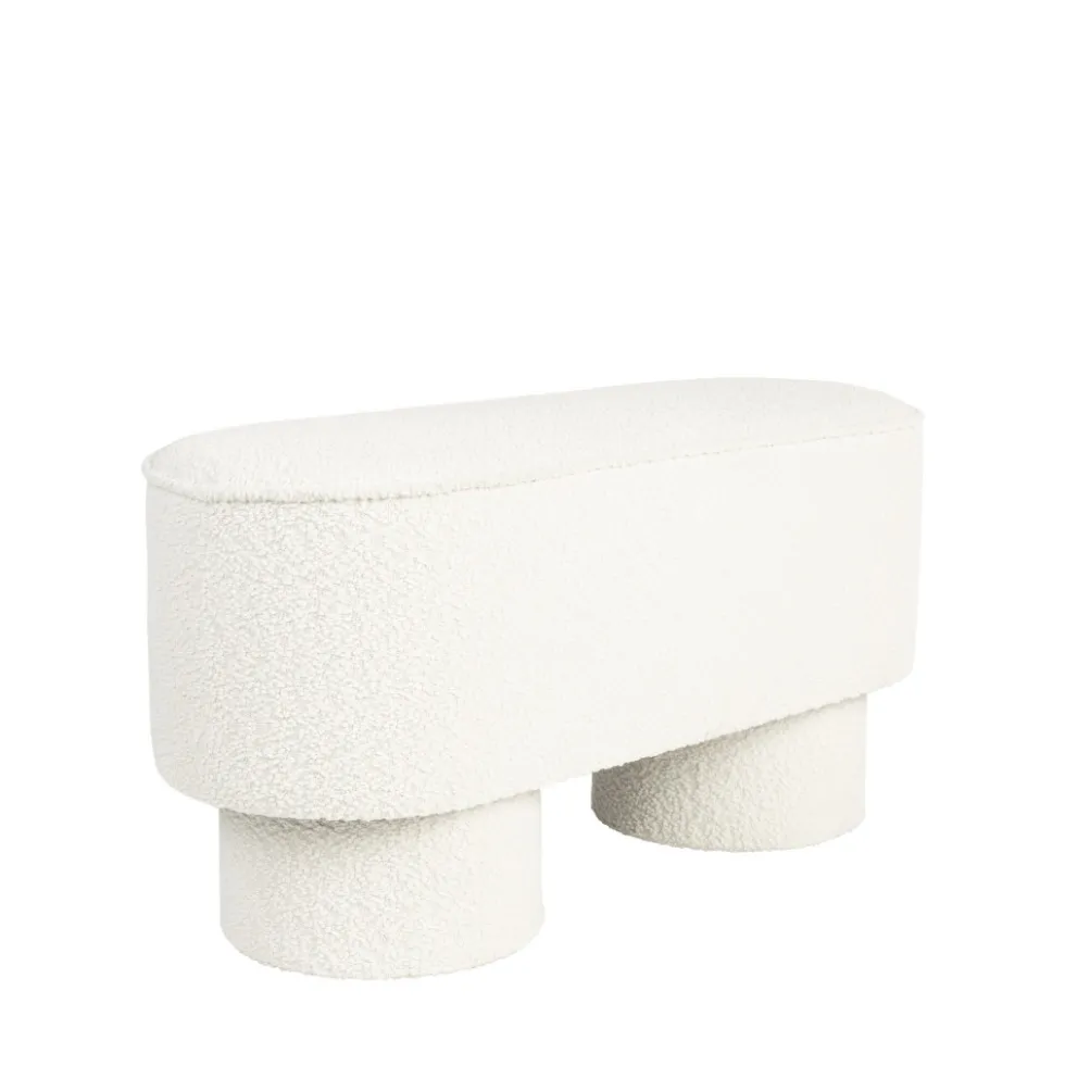 MARCOS Banc arrondi en tissu bouclette L93cm