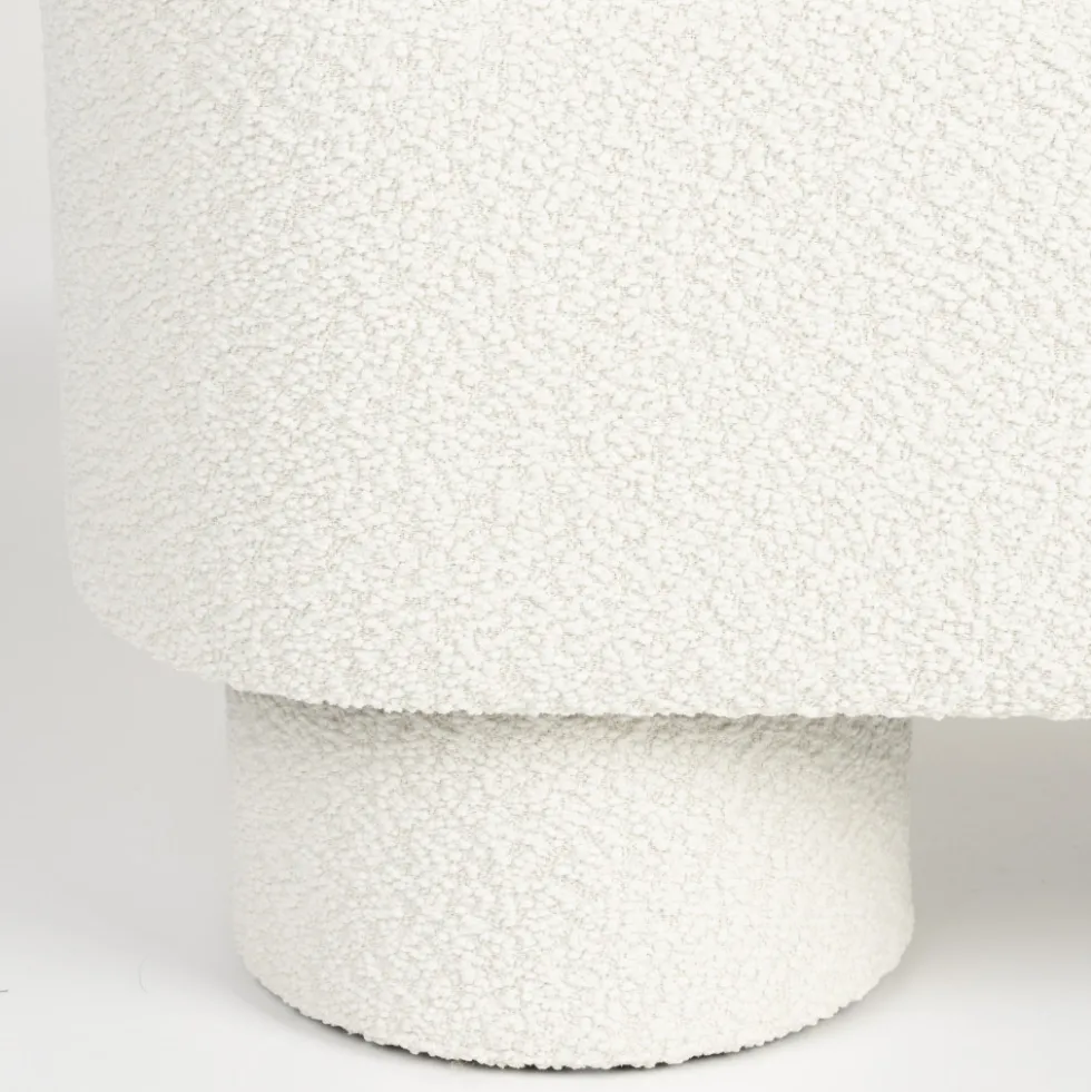 MARCOS Banc arrondi en tissu bouclette L93cm
