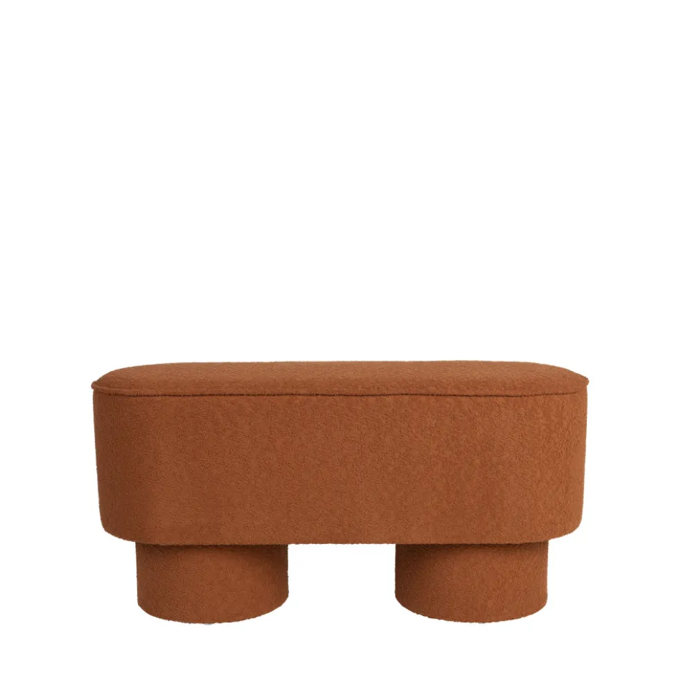 MARCOS Banc arrondi en tissu bouclette L93cm