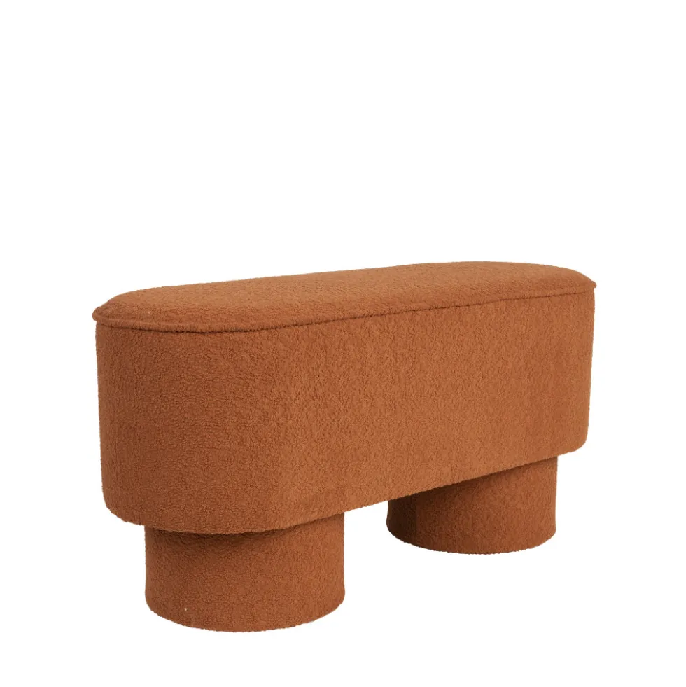 MARCOS Banc arrondi en tissu bouclette L93cm