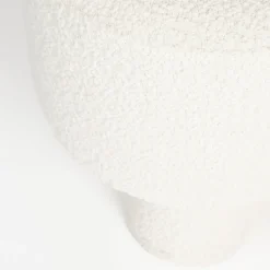 MARCOS Tabouret rond en tissu bouclette ø40cm