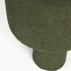 MARCOS Tabouret rond en tissu bouclette ø40cm
