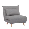 MARLOW Fauteuil convertible en tissu et bois