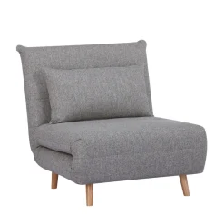 MARLOW Fauteuil convertible en tissu et bois