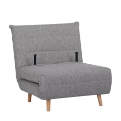 MARLOW Fauteuil convertible en tissu et bois