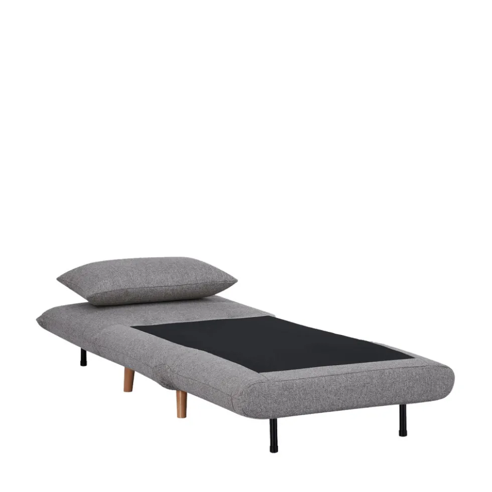 MARLOW Fauteuil convertible en tissu et bois