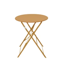 MARSEILLE Ensemble table de jardin pliante ronde bistrot et 2 chaises en métal