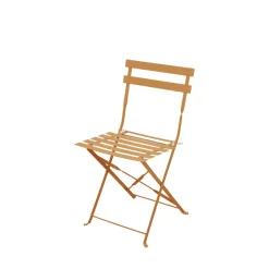 MARSEILLE Ensemble table de jardin pliante ronde bistrot et 2 chaises en métal