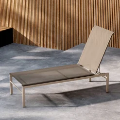 MASSIMO Chaise longue inclinable en aluminium