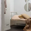 MATA Lit simple pour enfant en métal 90x200cm