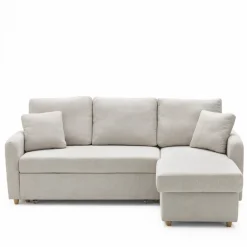 MATERA Canapé d'angle réversible convertible 3 places en tissu avec coffre