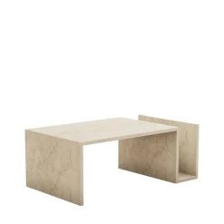 MAX Table basse avec porte magazines effet travertin