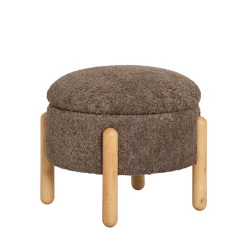 MEDAS Pouf rond en tissu ø45cm