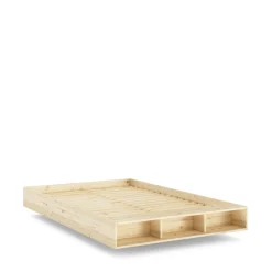 MERGE Lit avec rangement en bois 140x200cm