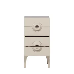MERGE Petit meuble de rangement 4 tiroirs en bois et métal H89cm